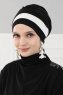 Elsa - Black & Creme Cotton Turban