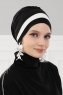 Elsa - Black & Creme Cotton Turban