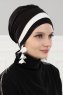 Elsa - Black & Creme Cotton Turban