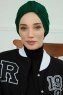 Laura - Dark Green Cotton Turban