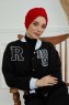 Laura - Red Cotton Turban