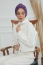 Laura - Violet Cotton Turban