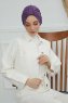 Laura - Violet Cotton Turban