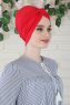Astrid - Red Cotton Turban - Ayse Turban