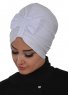 Agnes - White Cotton Turban - Ayse Turban