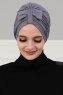Agnes - Grey Cotton Turban - Ayse Turban