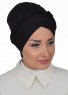 Olivia - Black Cotton Turban - Ayse Turban