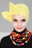 Julia - Yellow Cotton Turban - Ayse Turban