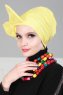 Julia - Yellow Cotton Turban - Ayse Turban