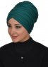 Wilma - Dark Green Cotton Turban - Ayse Turban