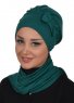 Bianca - Dark Green Cotton Turban