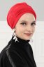 Linda - Red Cotton Turban - Ayse Turban