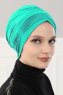 Linda - Turquoise Cotton Turban - Ayse Turban