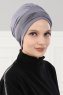 Linda - Grey Cotton Turban - Ayse Turban