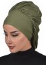 Isabella - Khaki Cotton Turban - Ayse Turban