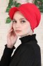 Sandra - Red Cotton Turban - Ayse Turban