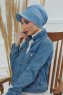 Sandra - Sky Blue Cotton Turban