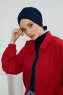 Ellie - Navy Blue Cotton Turban