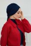 Ellie - Navy Blue Cotton Turban