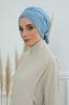 Ellie - Sky Blue Cotton Turban