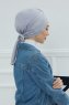 Ellie - Light Grey Cotton Turban