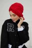 Theresa - Red Cotton Turban - Ayse Turban