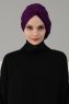 Theresa - Purple Cotton Turban - Ayse Turban