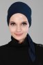 Felicia - Navy Blue Cotton Turban