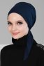 Felicia - Navy Blue Cotton Turban