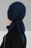 Felicia - Navy Blue Cotton Turban