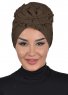 Kerstin - Brown Cotton Turban - Ayse Turban