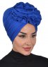 Kerstin - Blue Cotton Turban - Ayse Turban