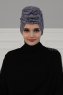 Kerstin - Grey Cotton Turban - Ayse Turban