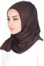 Sigrid - Brown Cotton Hijab - Ayse Turban