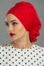 Monica - Red Cotton Turban - Ayse Turban