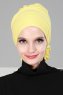 Monica - Yellow Cotton Turban - Ayse Turban