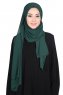 Joline - Dark Green Premium Chiffon Hijab