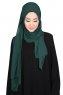 Joline - Dark Green Premium Chiffon Hijab