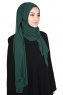 Joline - Dark Green Premium Chiffon Hijab
