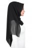 Joline - Black Premium Chiffon Hijab