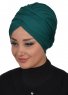 Fiona - Dark Green Cotton Turban - Ayse Turban