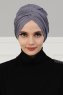 Fiona - Grey Cotton Turban - Ayse Turban