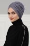 Fiona - Grey Cotton Turban - Ayse Turban