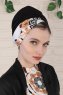 Fiona - Black Elegant Cotton Turban