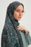 Gulya - Petrol Green Patterned Hijab
