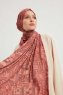 Gulya - Brick Red Patterned Hijab