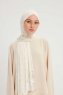 Fadime - Pearl White Patterned Hijab