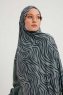 Hafiz - Navy Blue Patterned Hijab