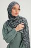 Hafiz - Navy Blue Patterned Hijab