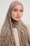 Hafiz - Light Brown Patterned Hijab